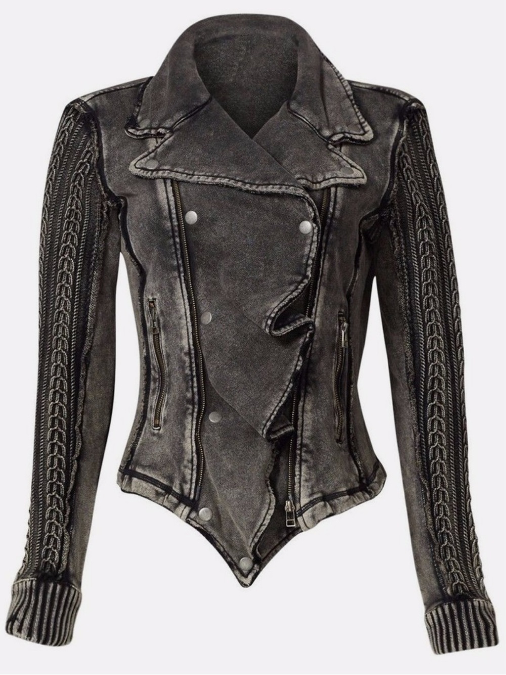 Free People Ruffle Moto
Sweater Jacket Size Small - Picture 5 of 10